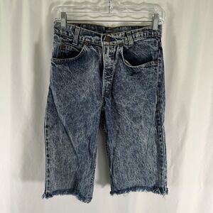 Vintage Orange Tab Levis Cut Off Shorts Men's 29 Stone Wash Blue Cotton Student